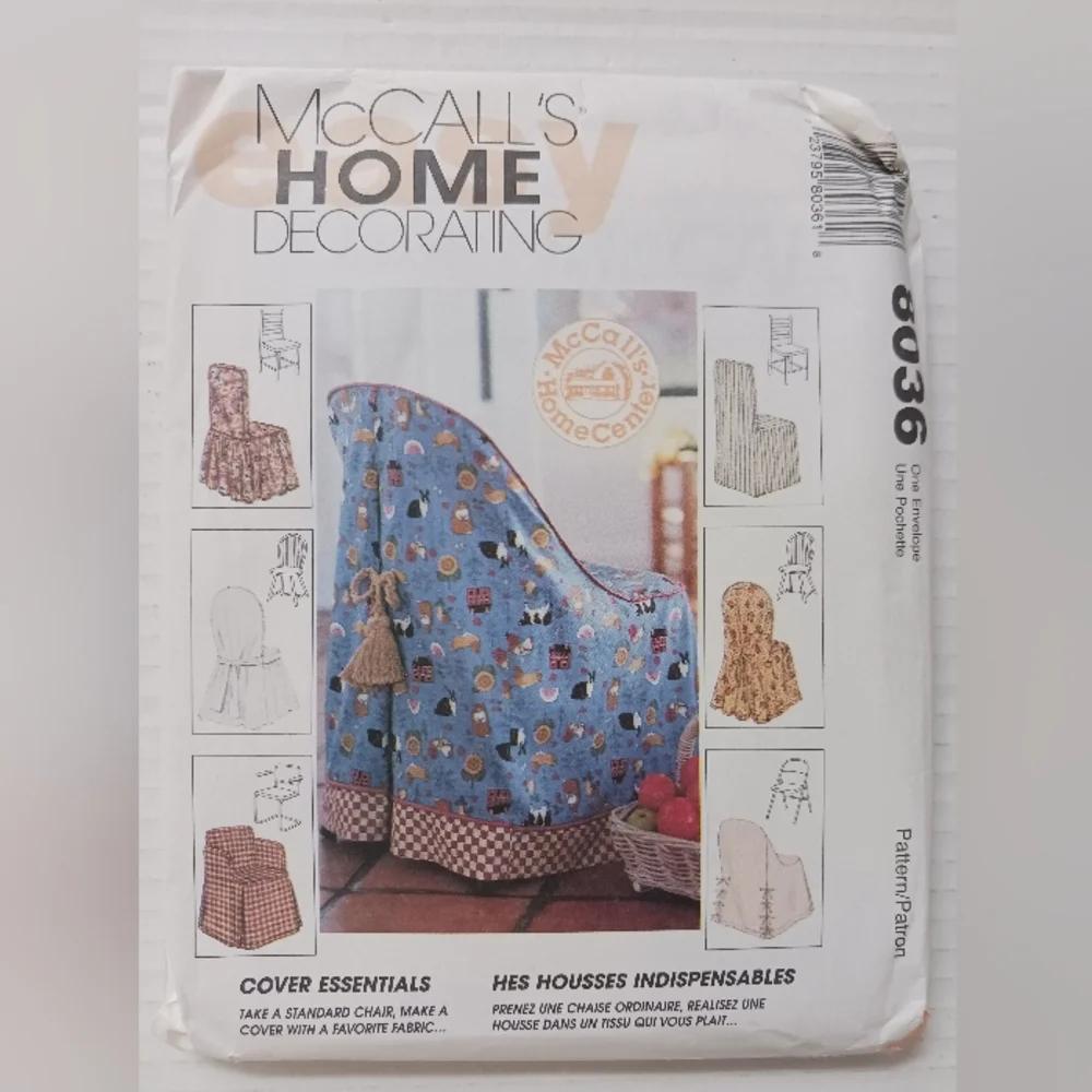 McCalls Folding & Multi Chair COVERS Pattern, Uncut 1995